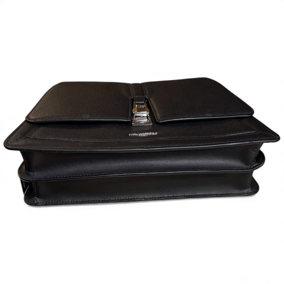 Karl Lagerfeld Black Leather Shoulder Bag w/ Dust Bag NEW WITH TAGS!!!!!! - Picture 4 of 13